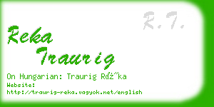 reka traurig business card